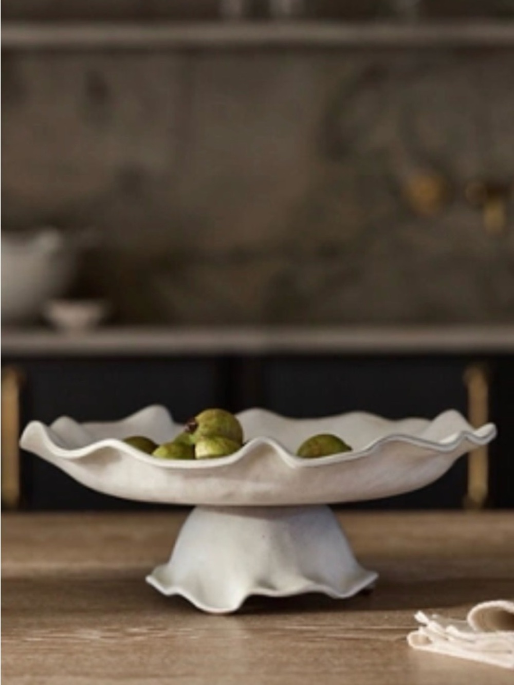 Anthropologie Wynn Portuguese Glazed Terracotta Cake Stand